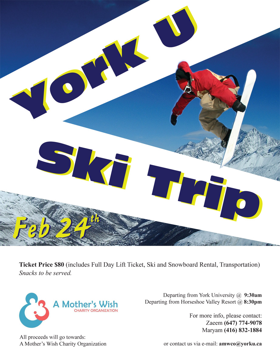 poster York U Ski Trip 2012
