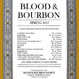 Blood & Bourbon Spring 2017 Edition Cover, Literary Magazine Toronto, ON